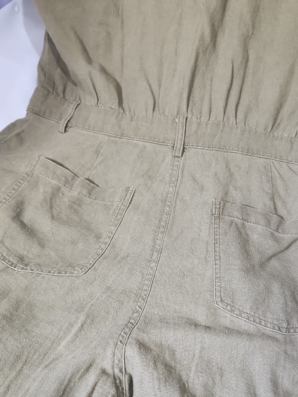 Tahari Olive Green Utility Jumpsuit - Picture 12 of 15